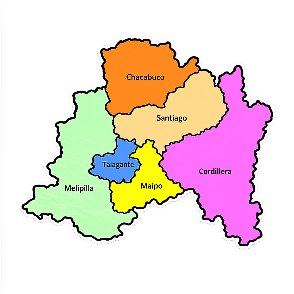 Mapa de la Región Metropolitana